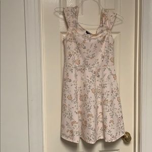Baby Pink Forever 21 Floral Skater Dress